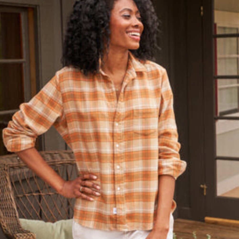 EILEEN Orange Plaid, Flannel